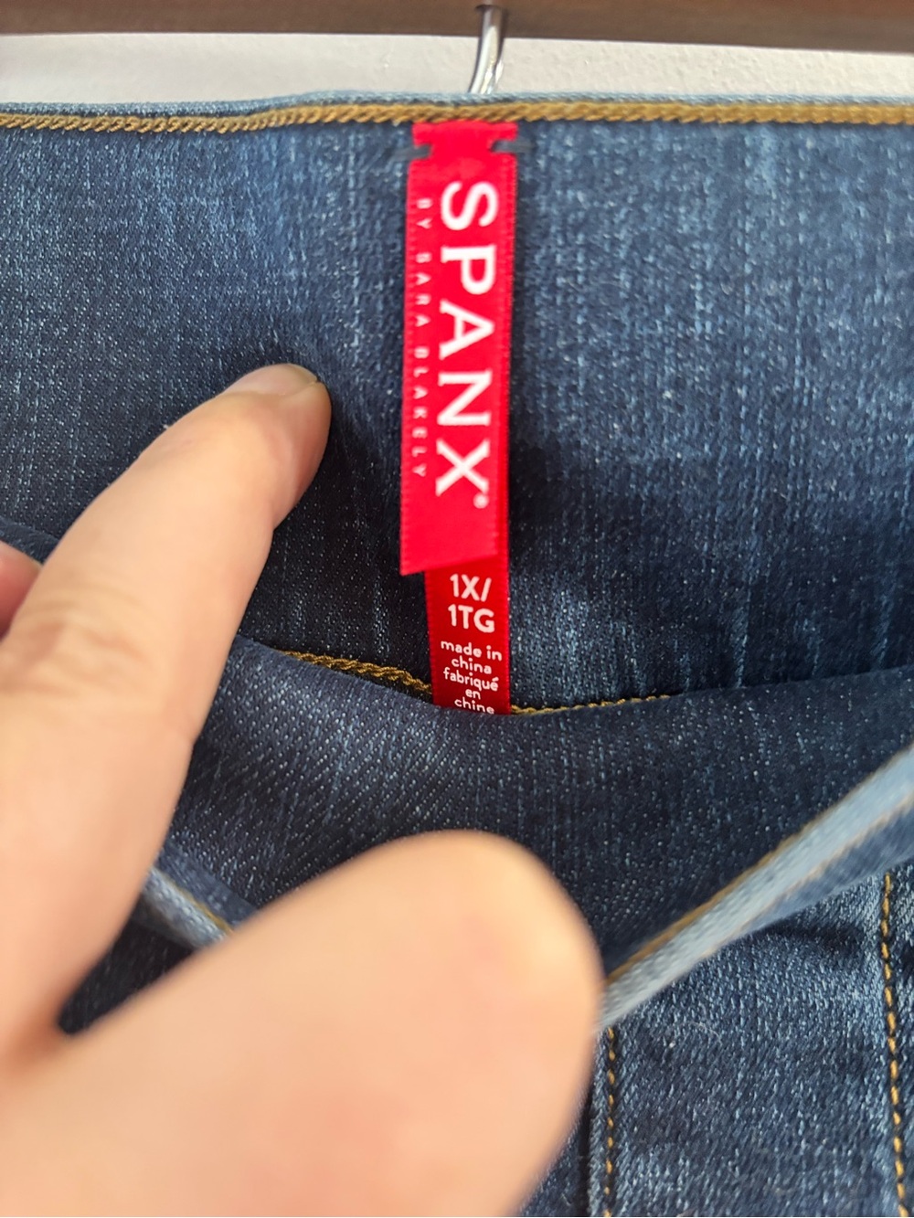 NWT SPANX Dark Wash Blue Jeggings Size 1X - Picture 8 of 10